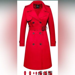 FARVALUE Red Trenchcoat